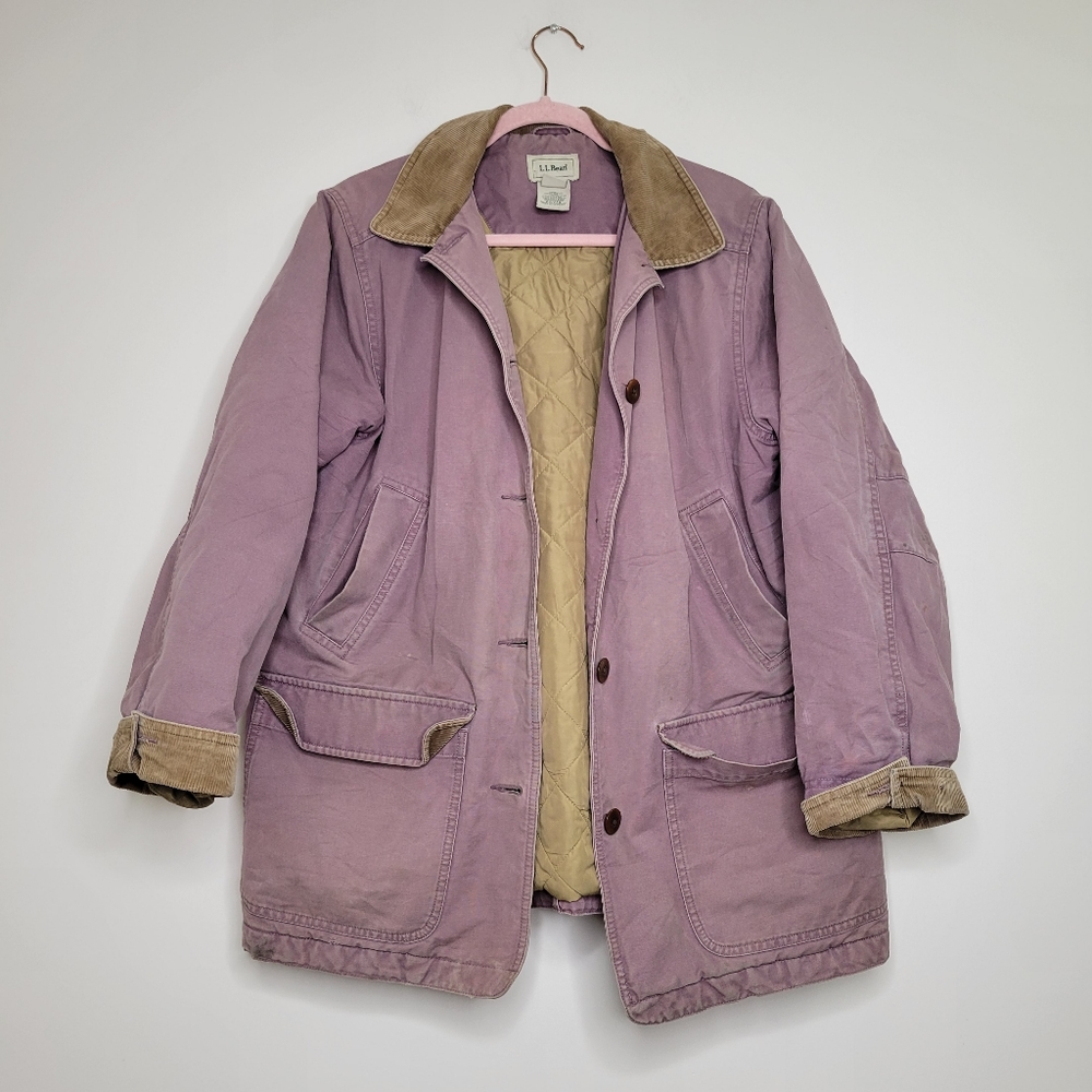 L.L. Bean Adirondack insulated barn coat purple L
